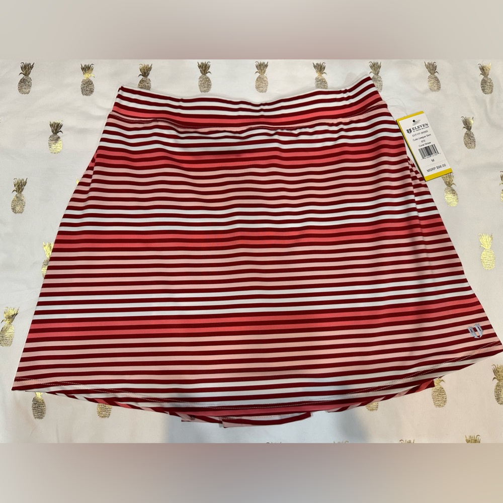 EleVen by Venus Williams Cute League Skort Coral Stripe Size M NWT